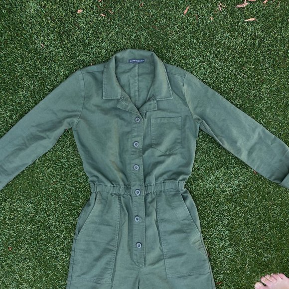 SOLD Brandy Melville Dylan Army Green Jumpsuit !!! - Picture 2 of 6